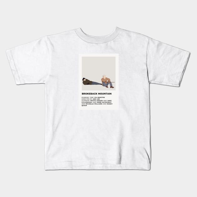 Brokeback Mountain Minimalist Poster Kids T-Shirt by honeydesigns